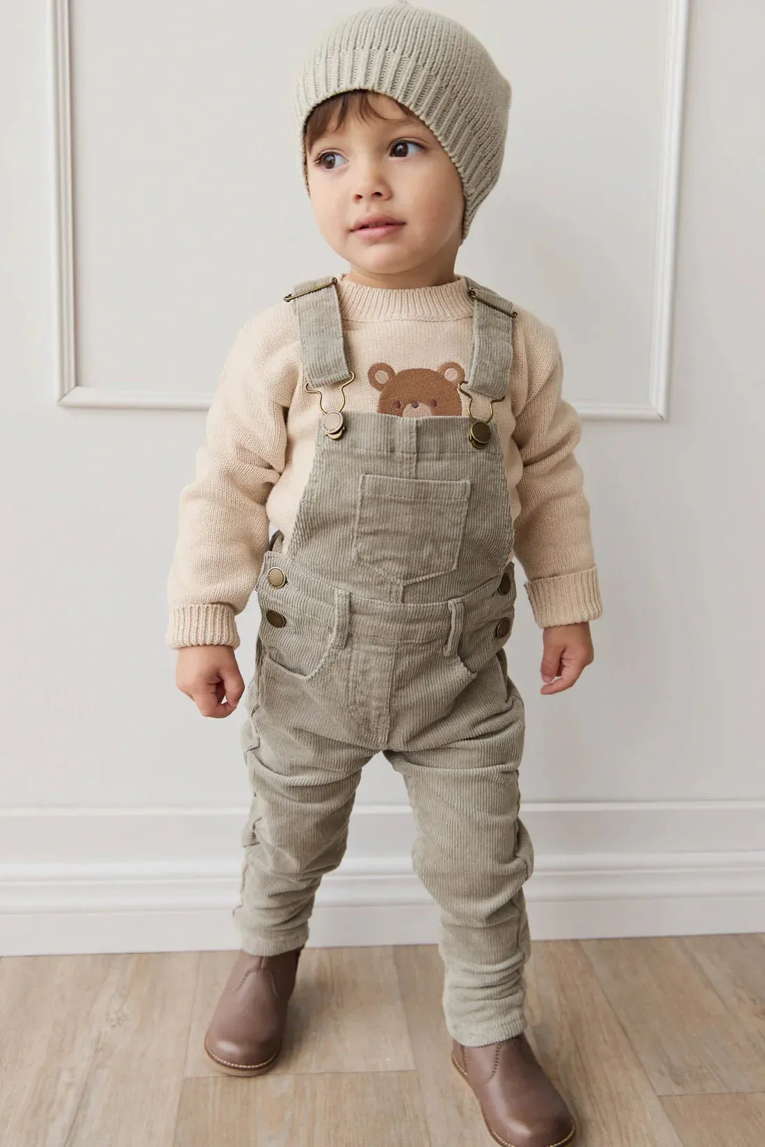 Jamie Kay Leon Jumper - Oatmeal Marle Jacquard Bobbie Bear