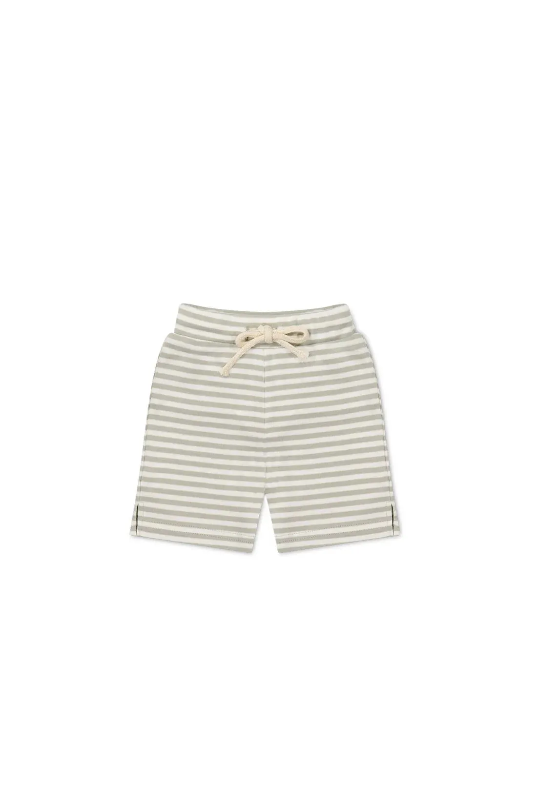Jamie Kay Pima Cotton Marley Short - Narrow Stripe Moss/Cloud