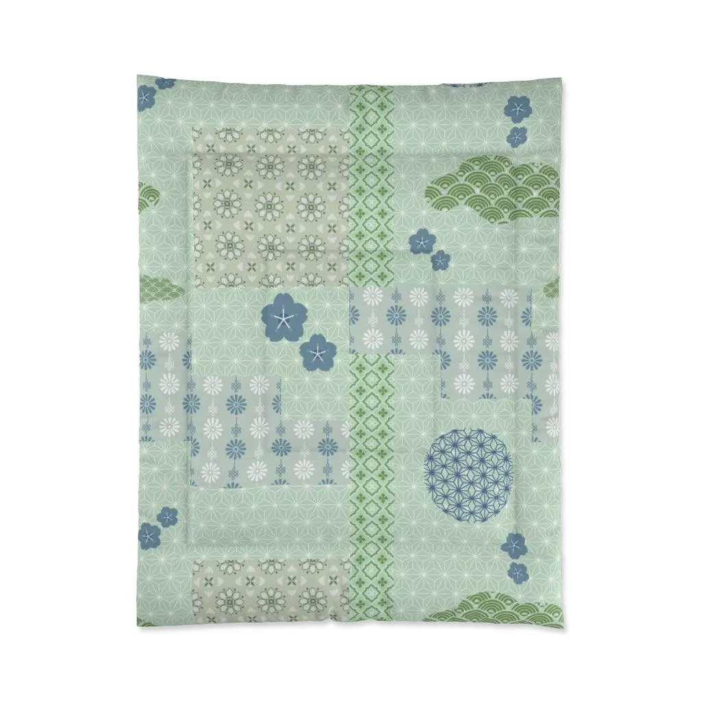 Japanese Springtime Patchwork Comforter