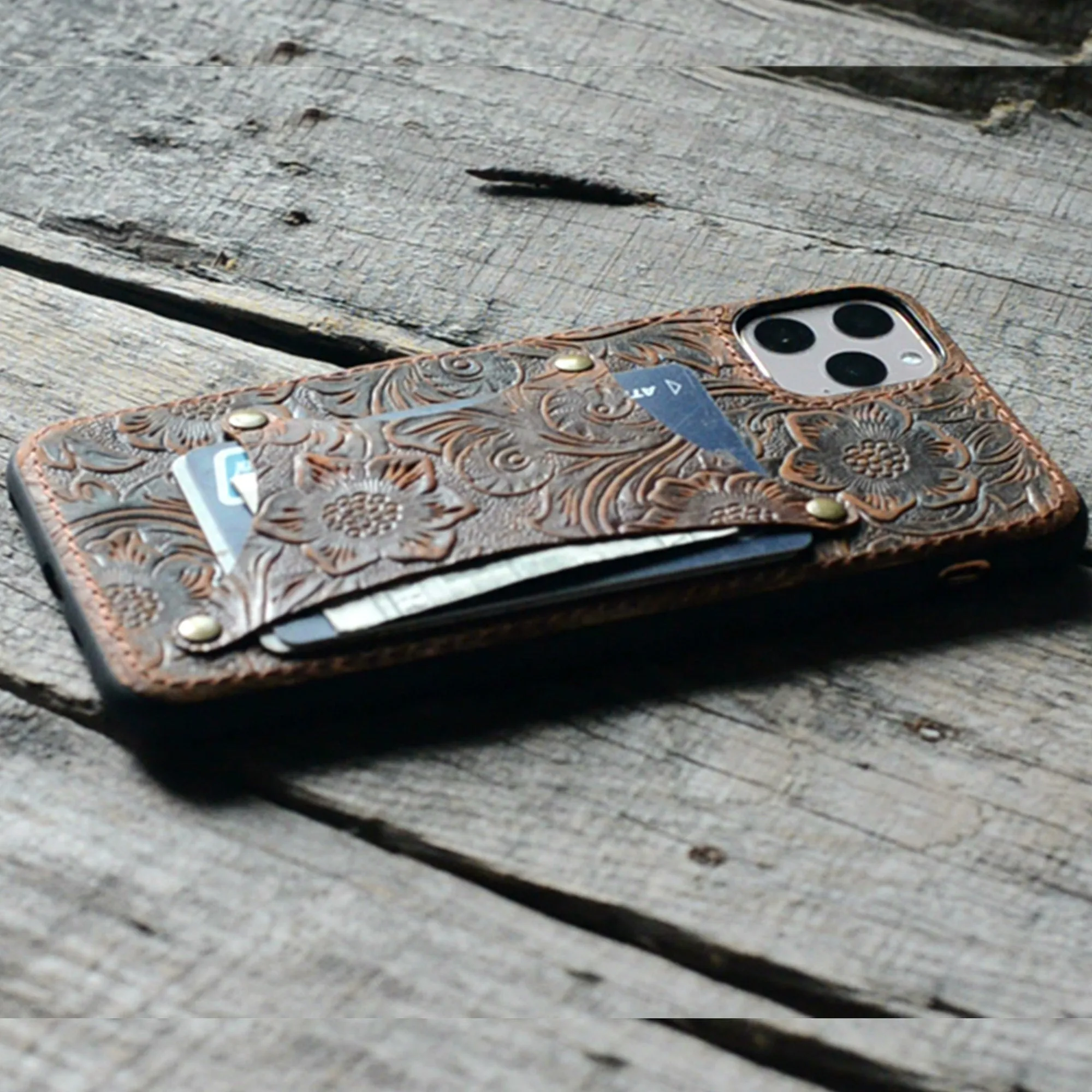 JJNUSA Handmade Leather Case for Iphone 11 Pro Max 6.5 inches Back Cover Case