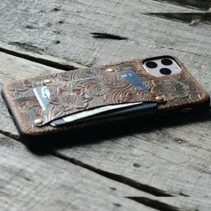 JJNUSA Handmade Leather Case for Iphone 11 Pro Max 6.5 inches Back Cover Case