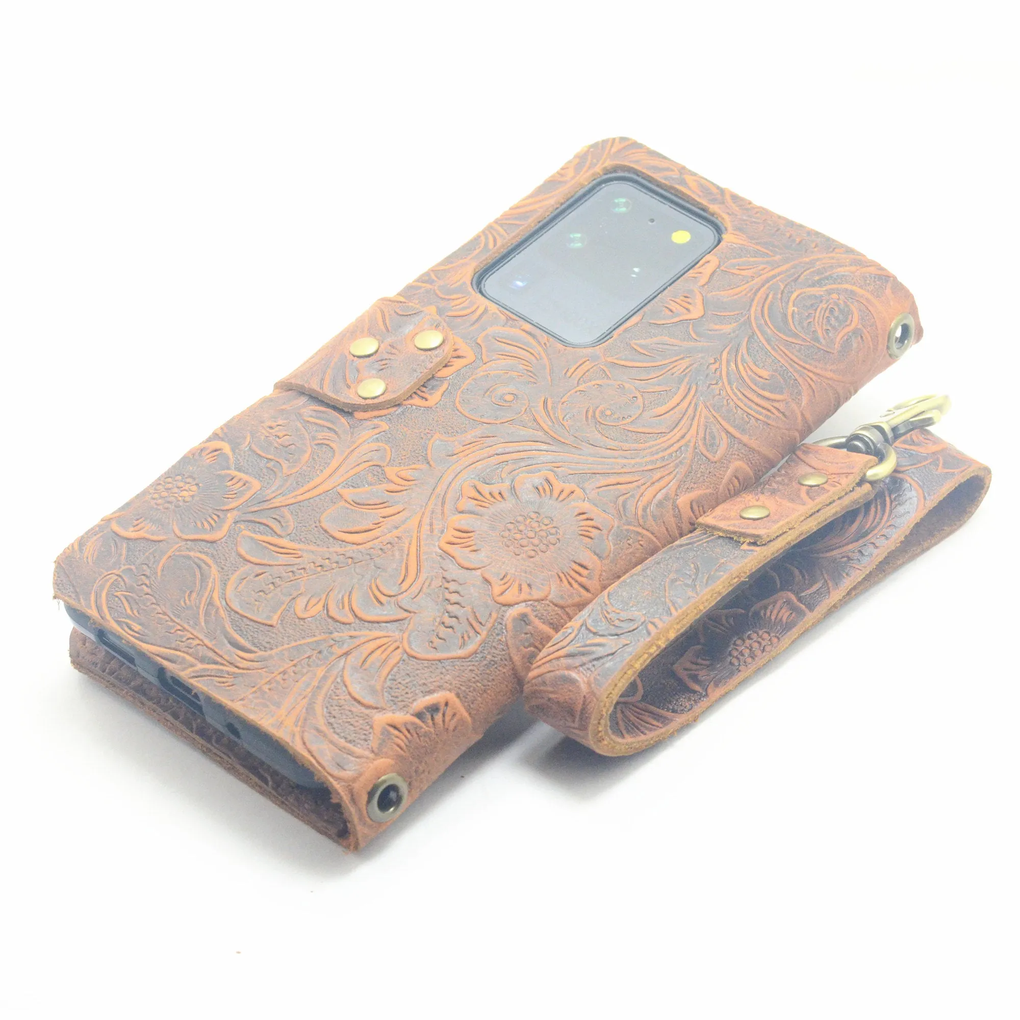 JJNUSA Handmade Samsung Galaxy S20 5G Leather Wallet Case
