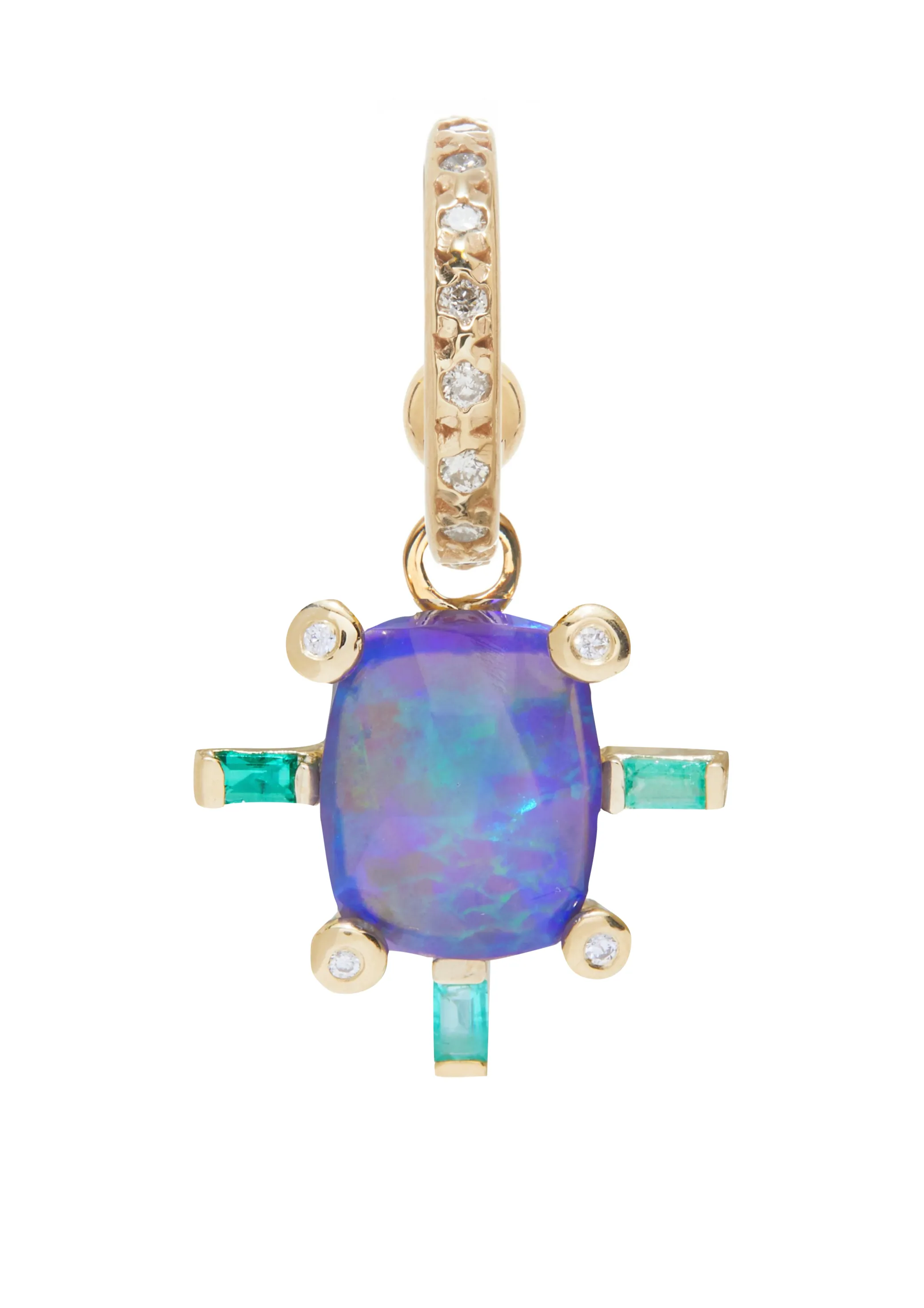Juno Earring with Black Opal