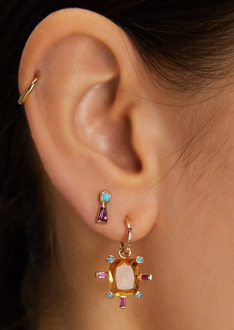 Juno Earring with Citrine