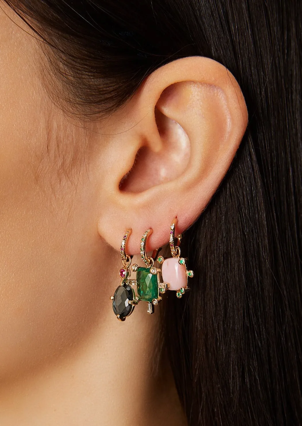 Juno Earring with Emerald