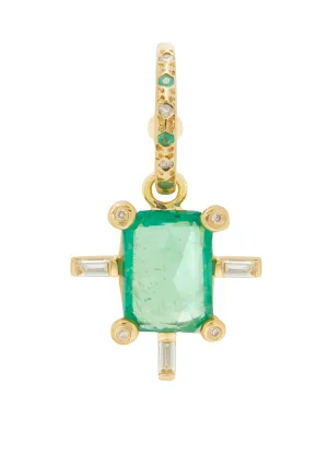 Juno Earring with Emerald