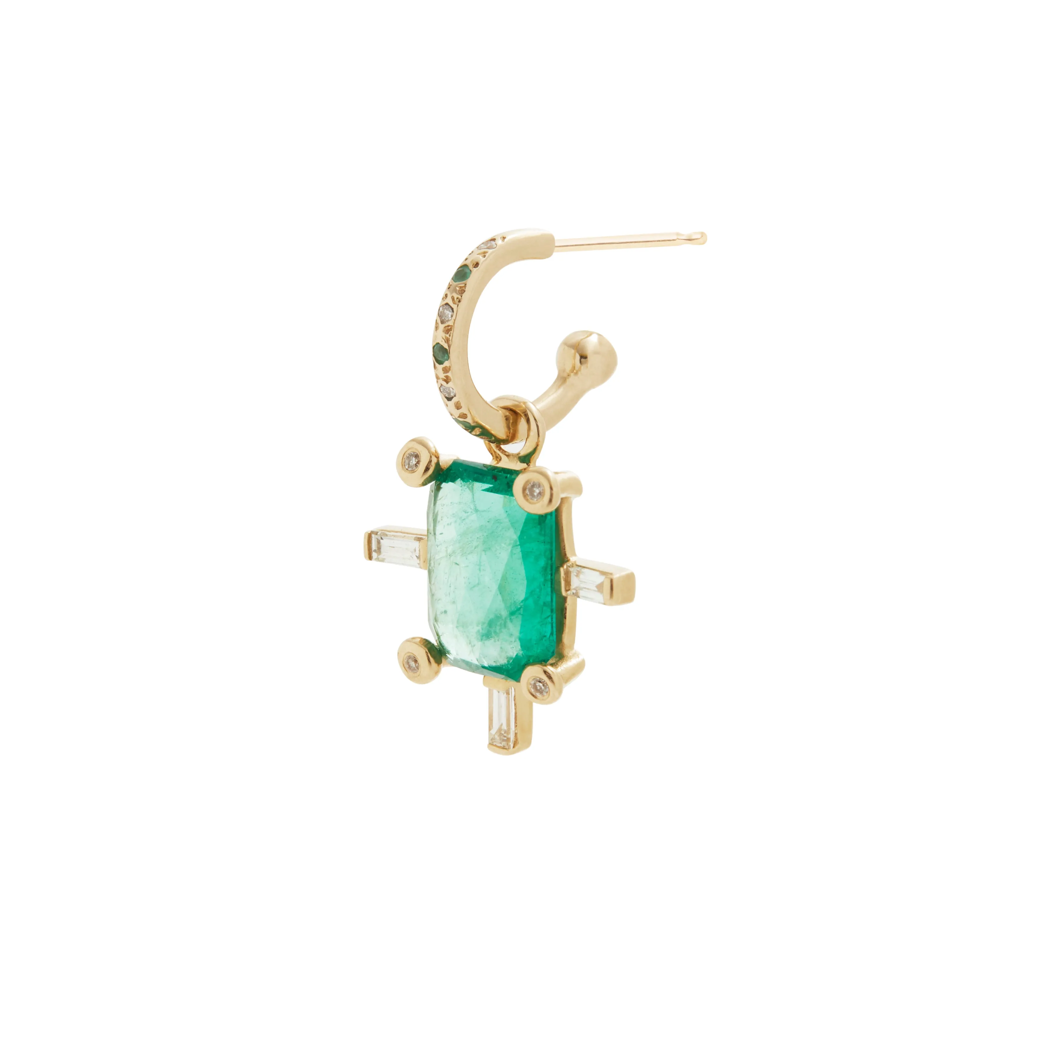 Juno Earring with Emerald