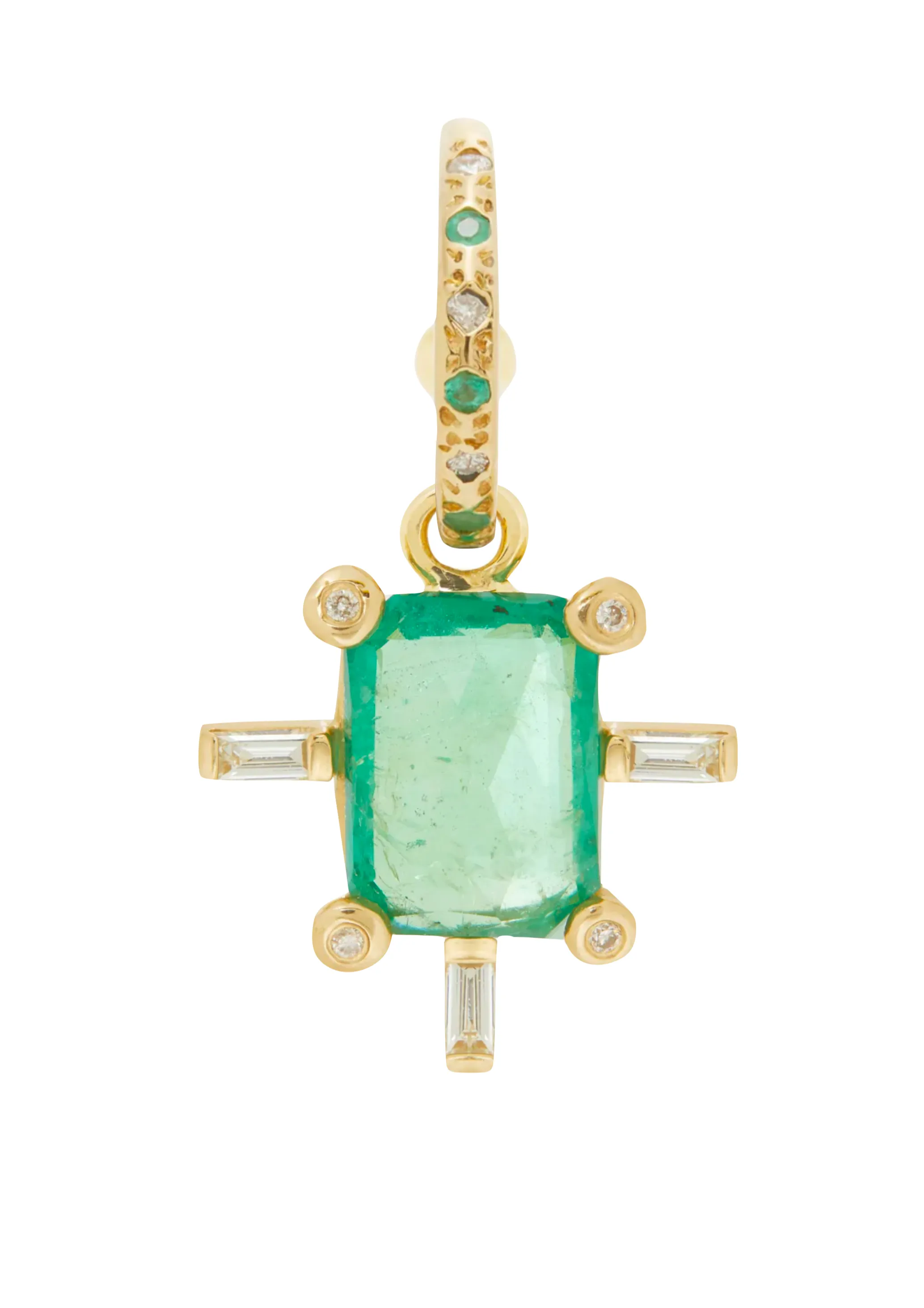 Juno Earring with Emerald
