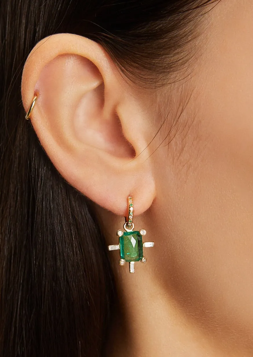 Juno Earring with Emerald