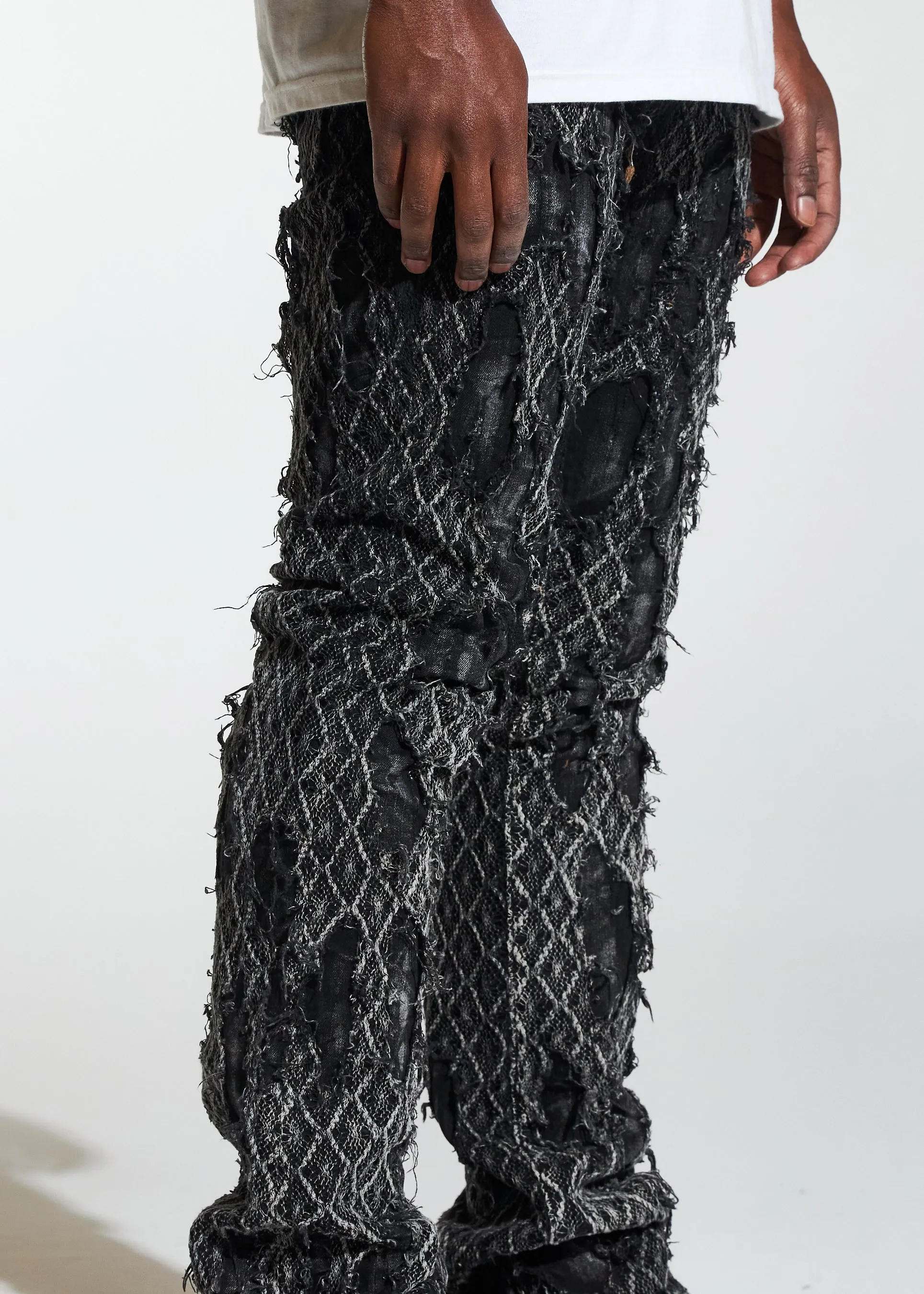Kai Stacked Flare Denim (Black)