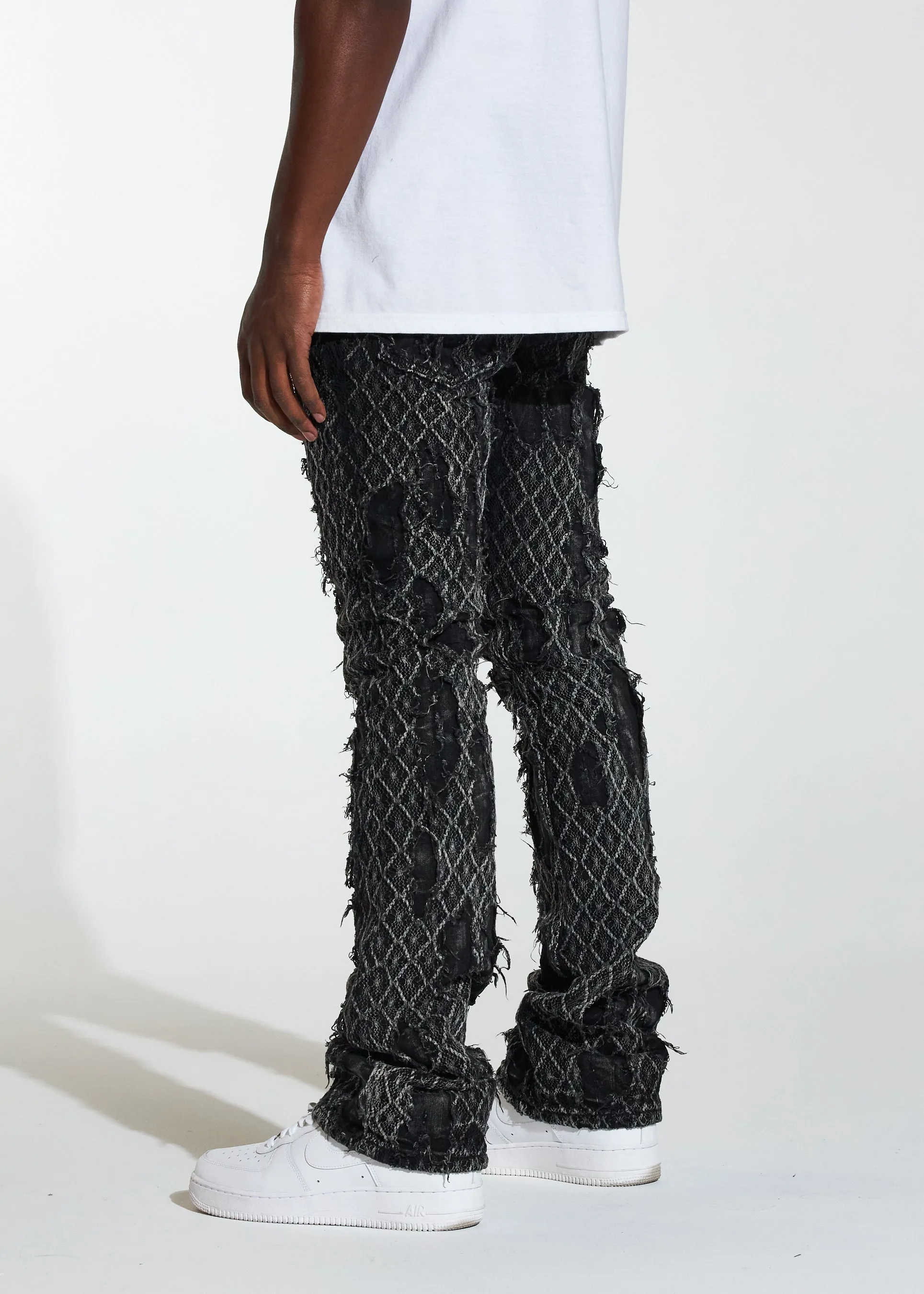 Kai Stacked Flare Denim (Black)