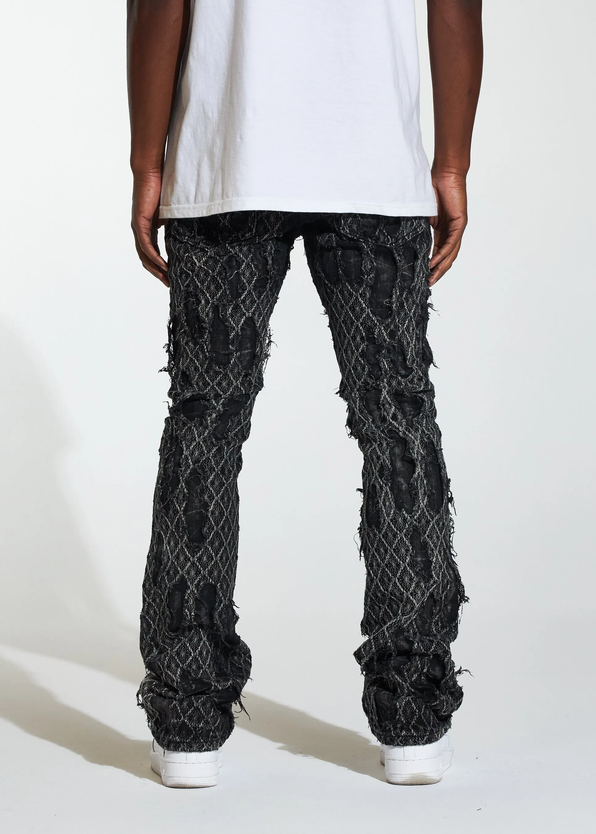 Kai Stacked Flare Denim (Black)