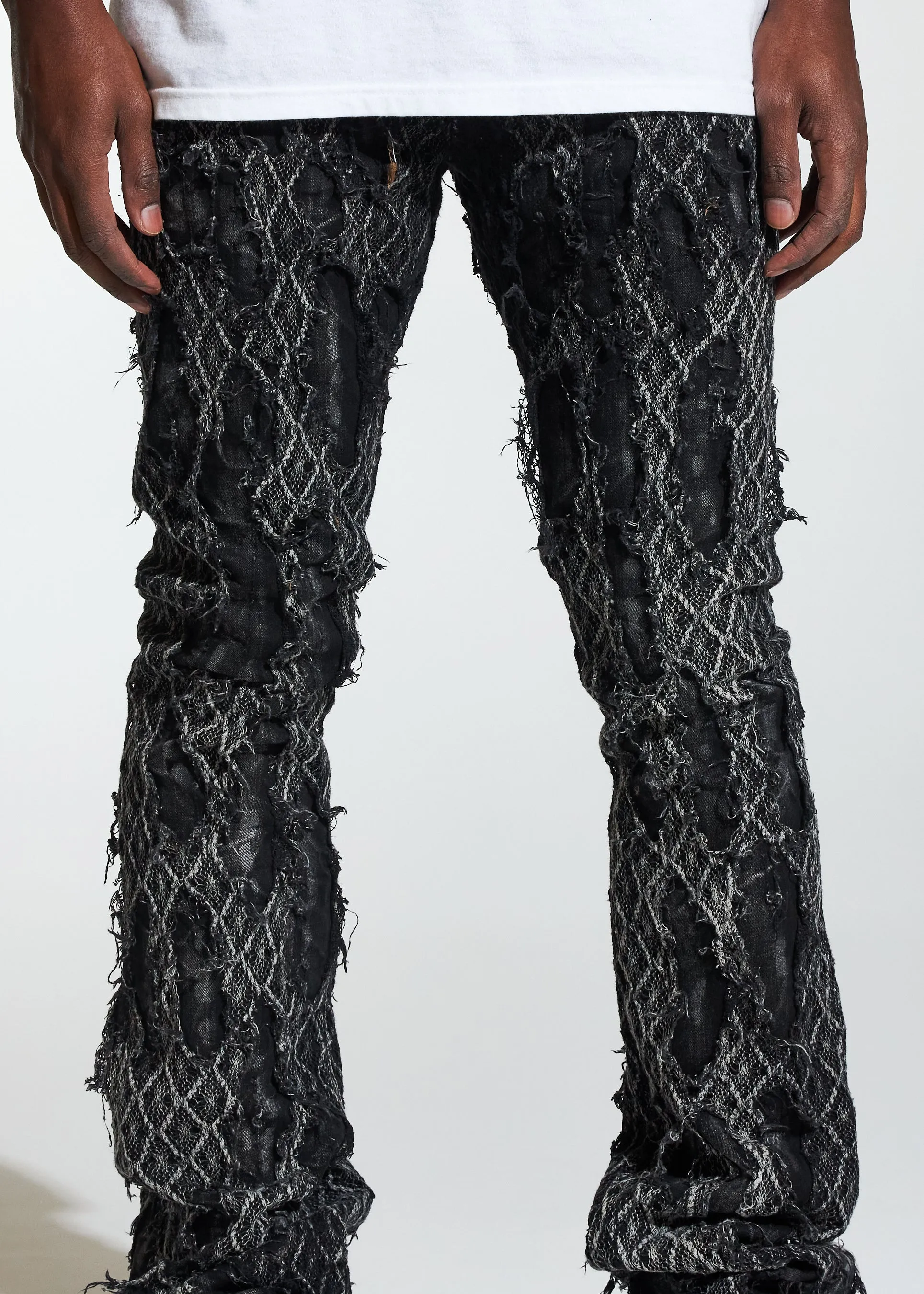 Kai Stacked Flare Denim (Black)
