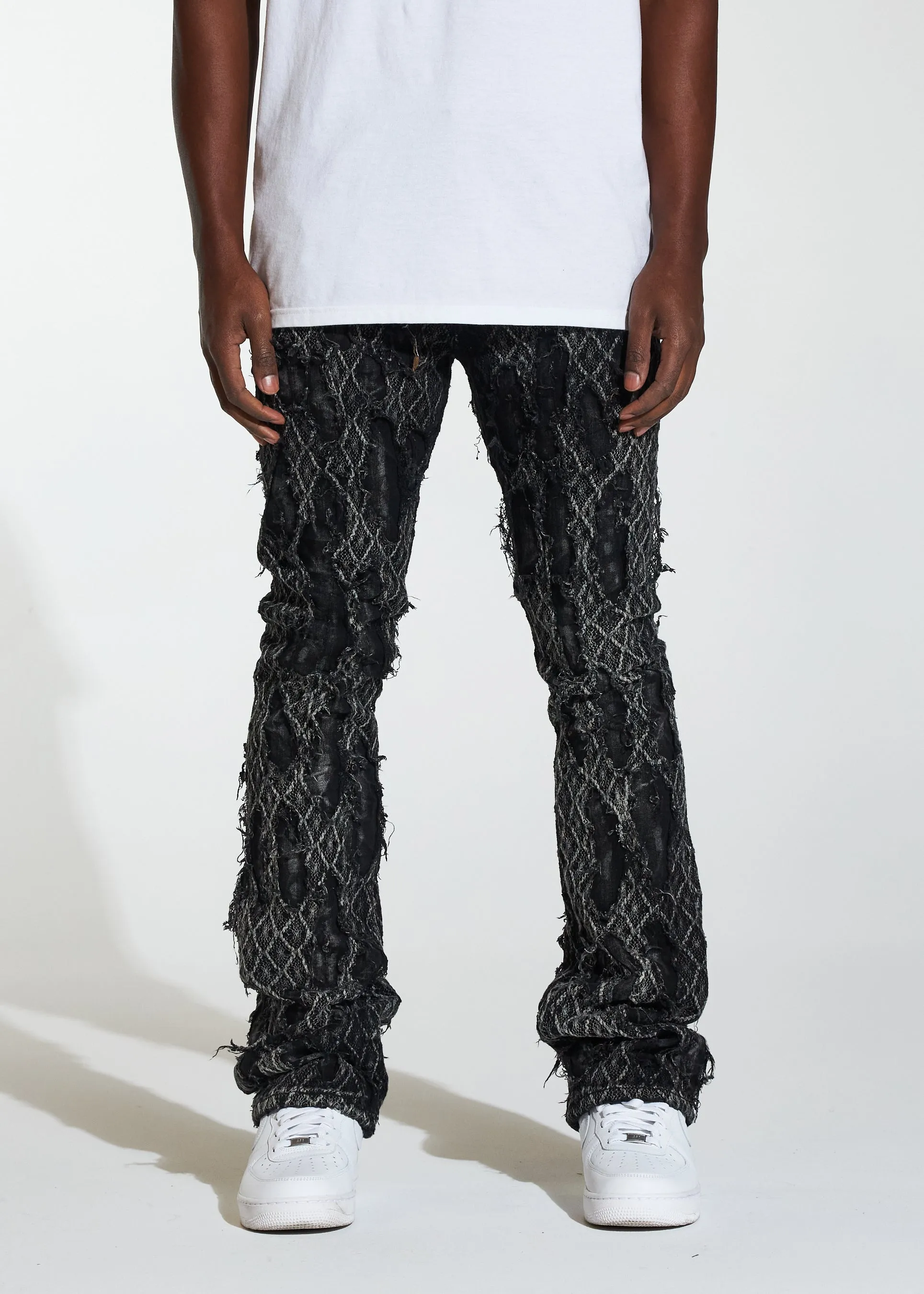 Kai Stacked Flare Denim (Black)