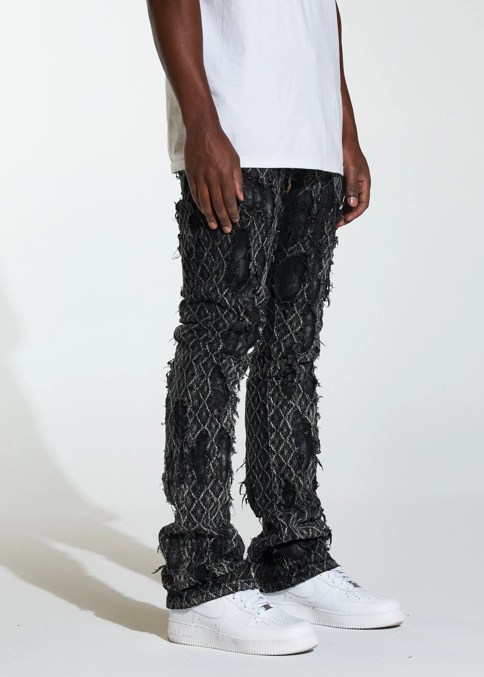 Kai Stacked Flare Denim (Black)