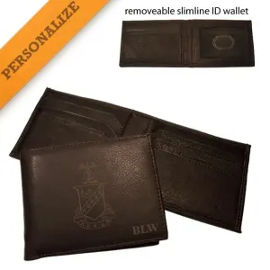 Kappa Sig Personalized Leather Crest Wallet