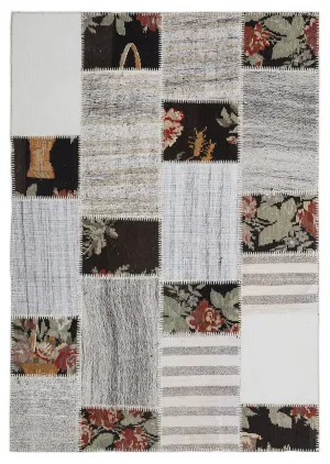 Karabakh Kilim Patchwork Unique Rug 5'3'' x 7'7'' ft 160 x 230 cm