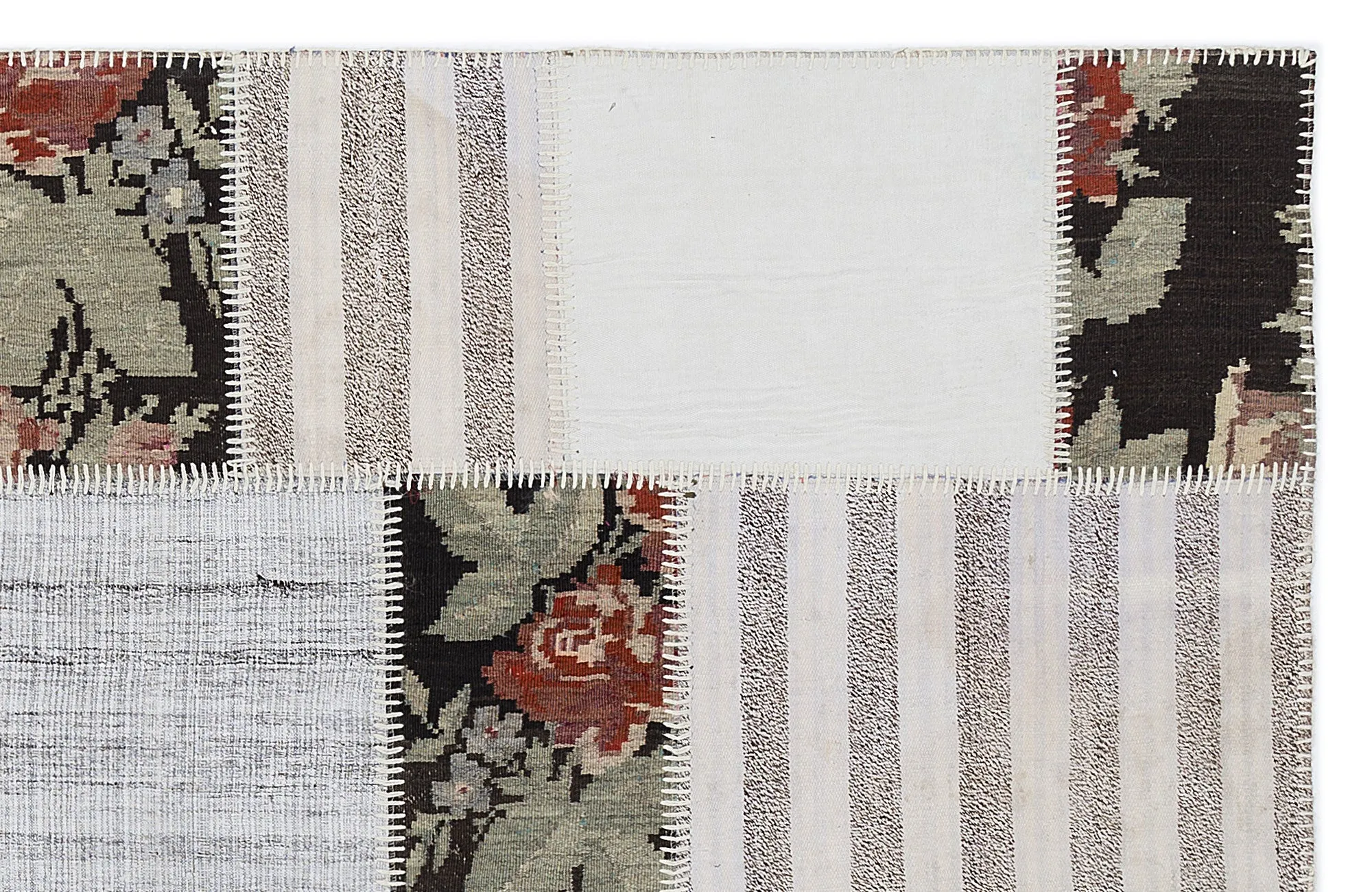 Karabakh Kilim Patchwork Unique Rug 5'3'' x 7'7'' ft 160 x 230 cm