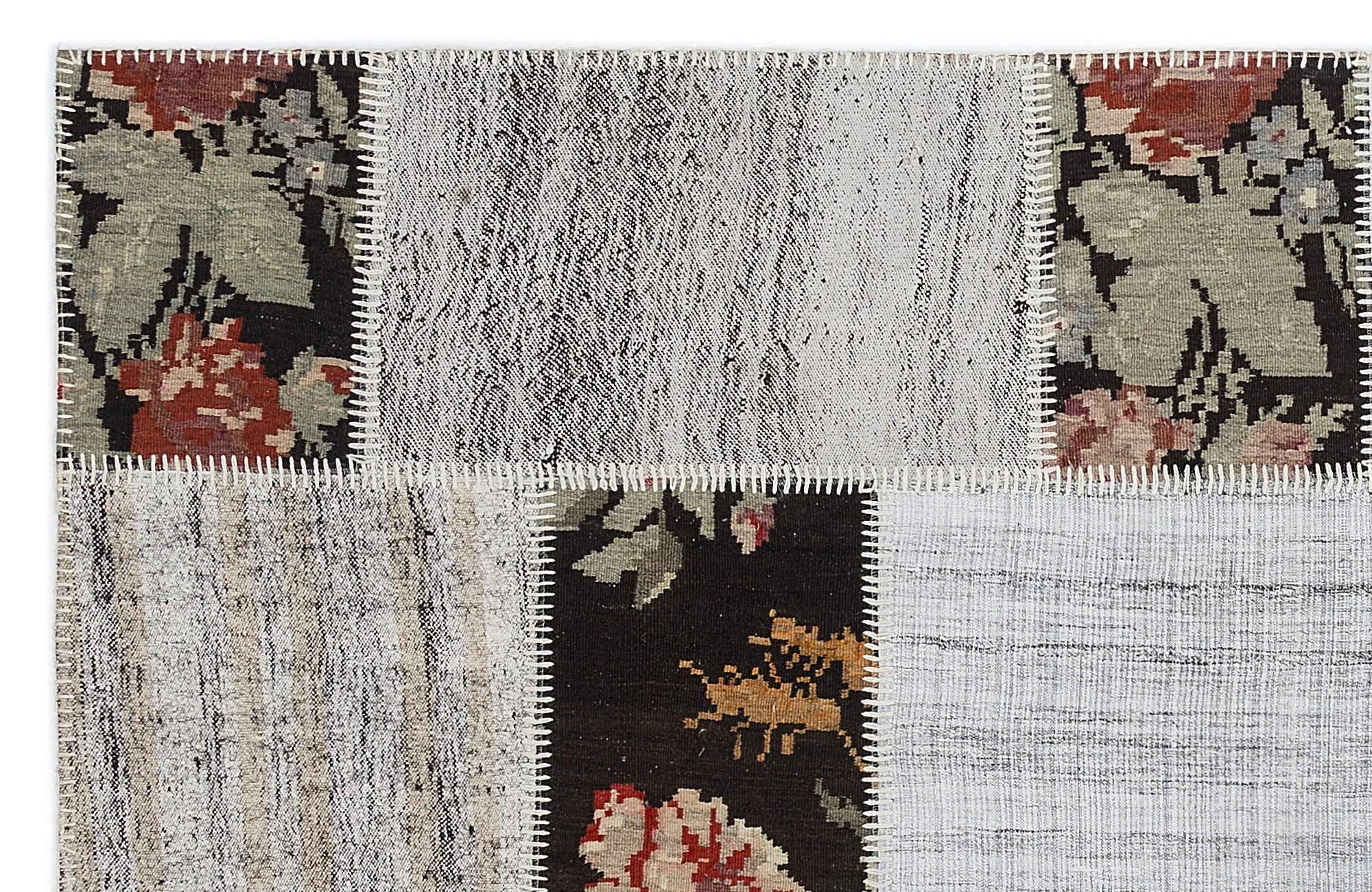 Karabakh Kilim Patchwork Unique Rug 5'3'' x 7'7'' ft 160 x 230 cm