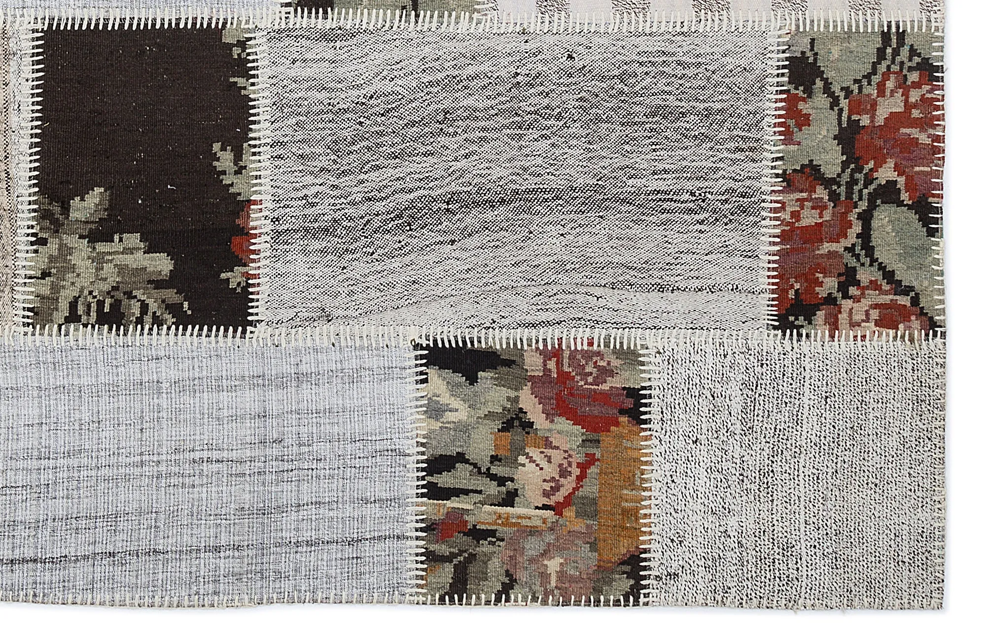 Karabakh Kilim Patchwork Unique Rug 5'3'' x 7'7'' ft 160 x 230 cm