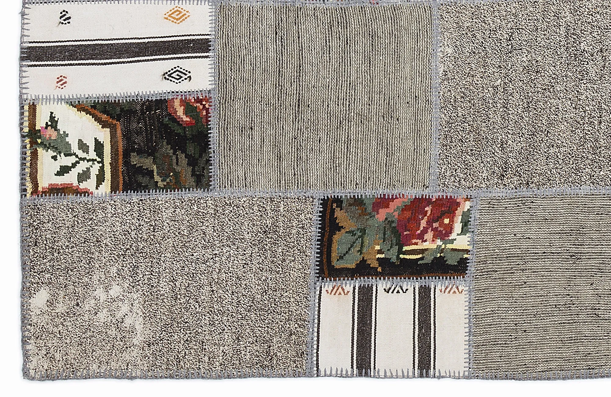 Karabakh Kilim Patchwork Unique Rug 5'3'' x 7'7'' ft 160 x 230 cm