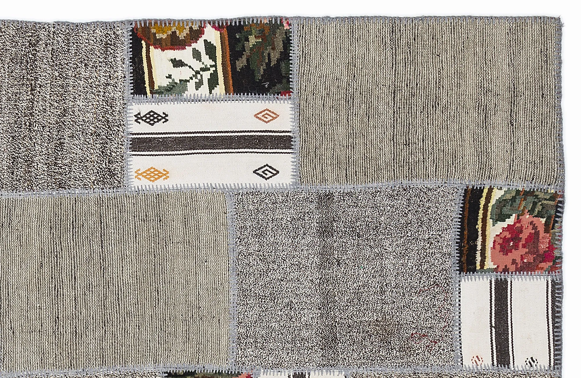 Karabakh Kilim Patchwork Unique Rug 5'3'' x 7'7'' ft 160 x 230 cm