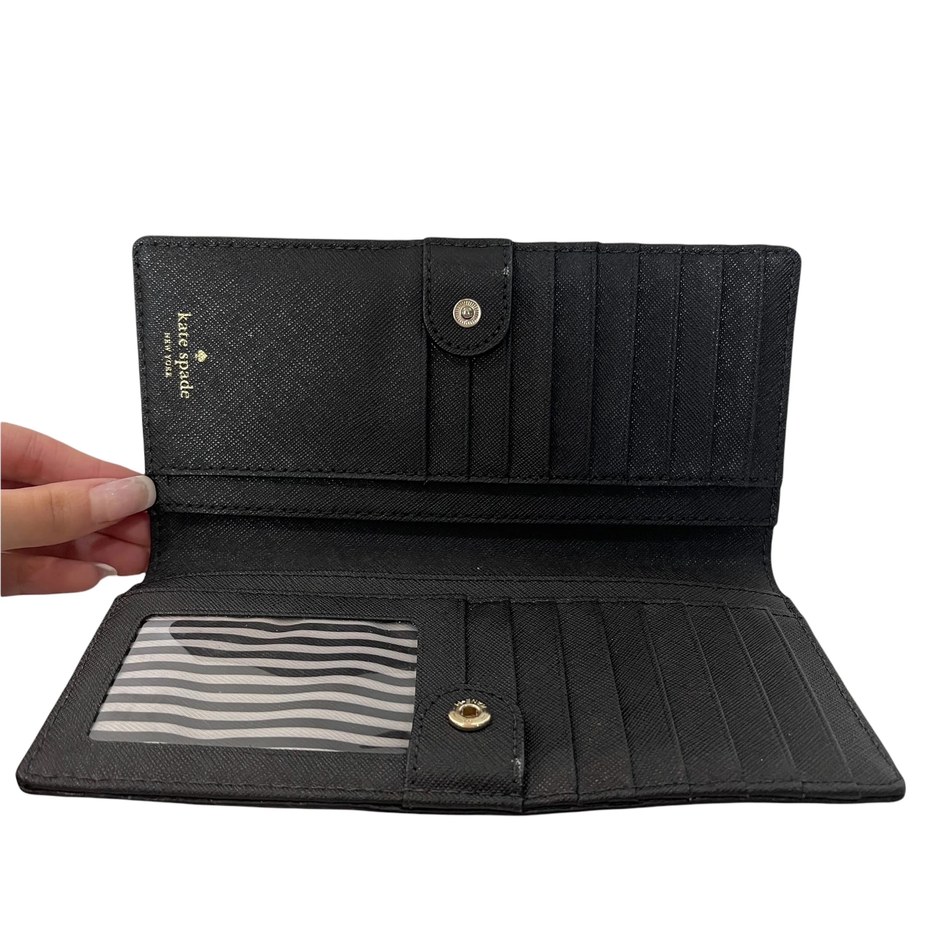 KATE SPADE Black Cameron Street Large Stacy Continental Wallet