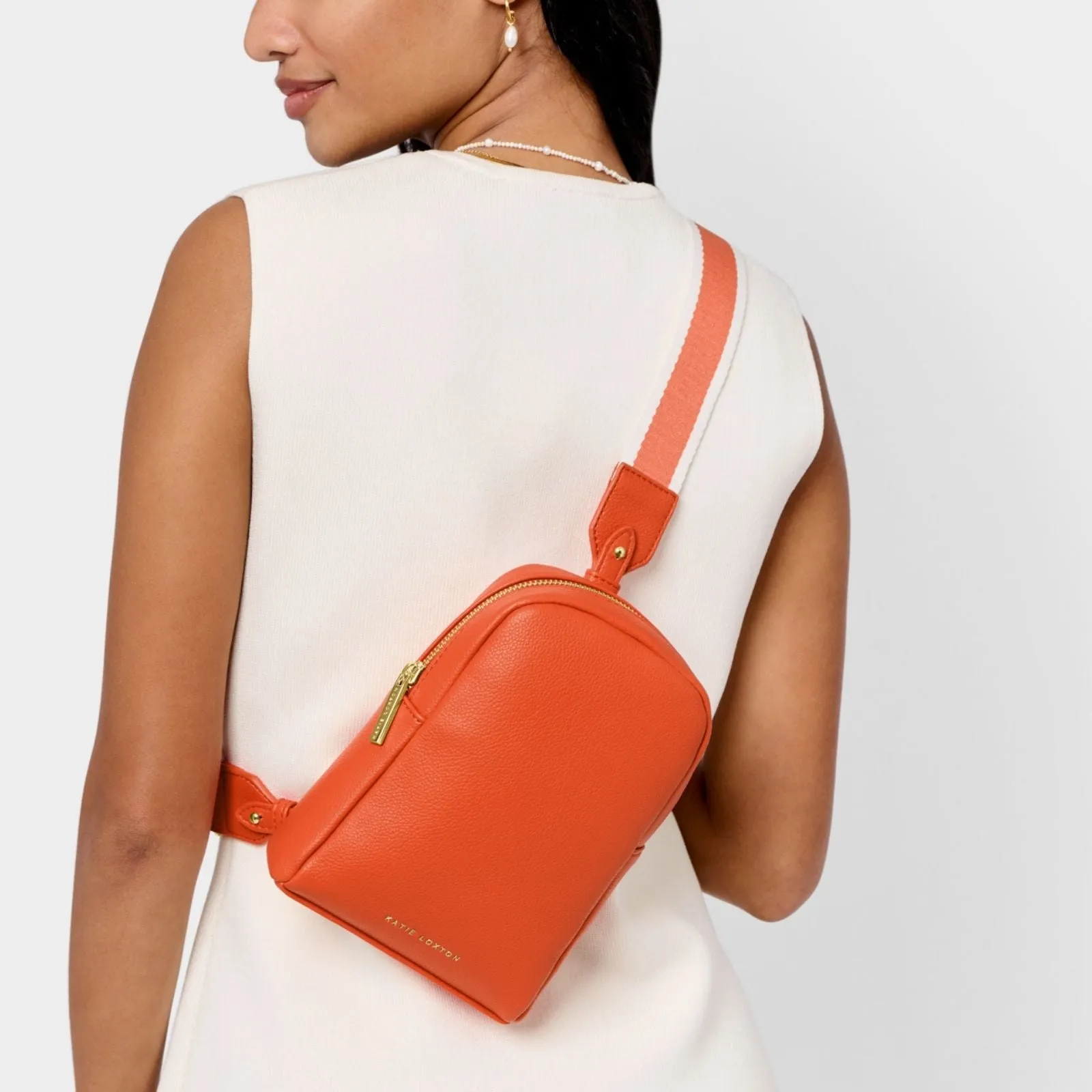 Katie Loxton Katie Sling Bag Canvas Strap - Orange