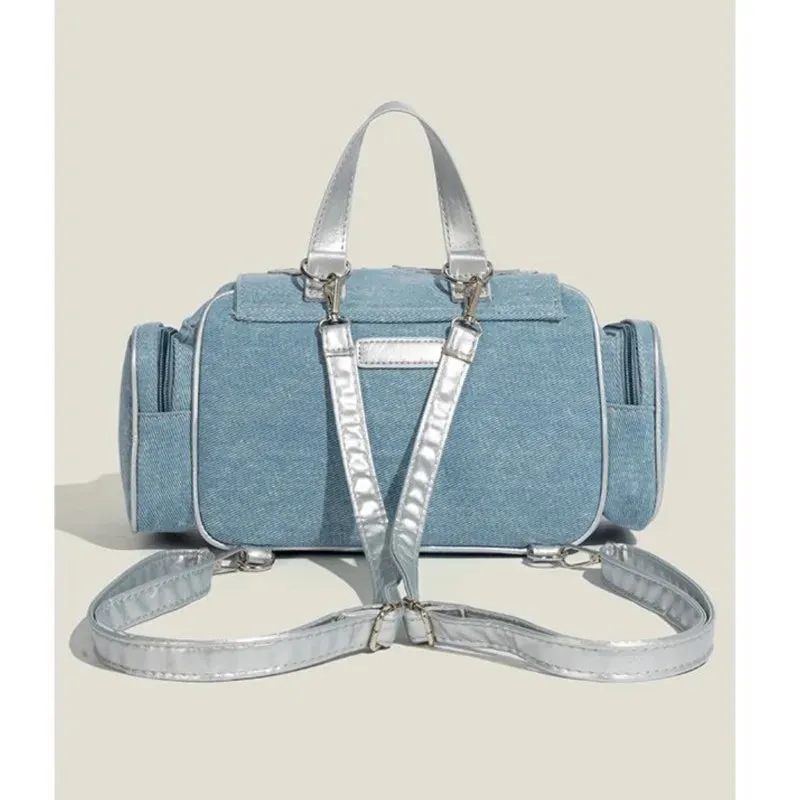 Kawaii Starry Denim Ita Backpack 🌟🎒 | Vintage Japanese Lolita Mochila for Women | Aesthetic Y2K Style