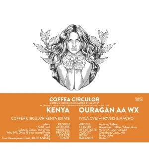 KENYA Coffea Circulor Ouragan Isolated Batian AA Washed WX