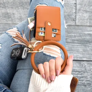 Key Ring ID Wallet Zip Bracelet