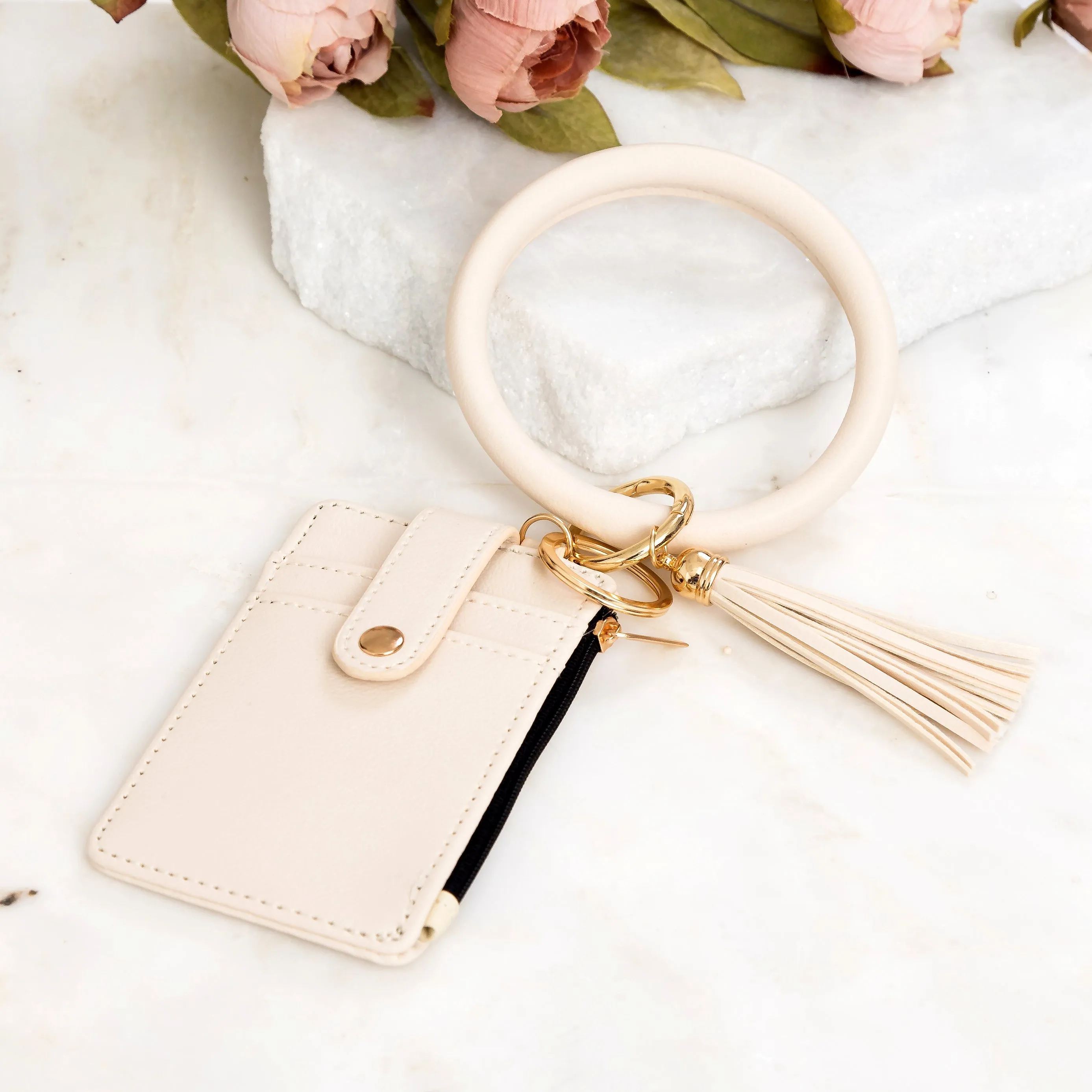 Key Ring ID Wallet Zip Bracelet