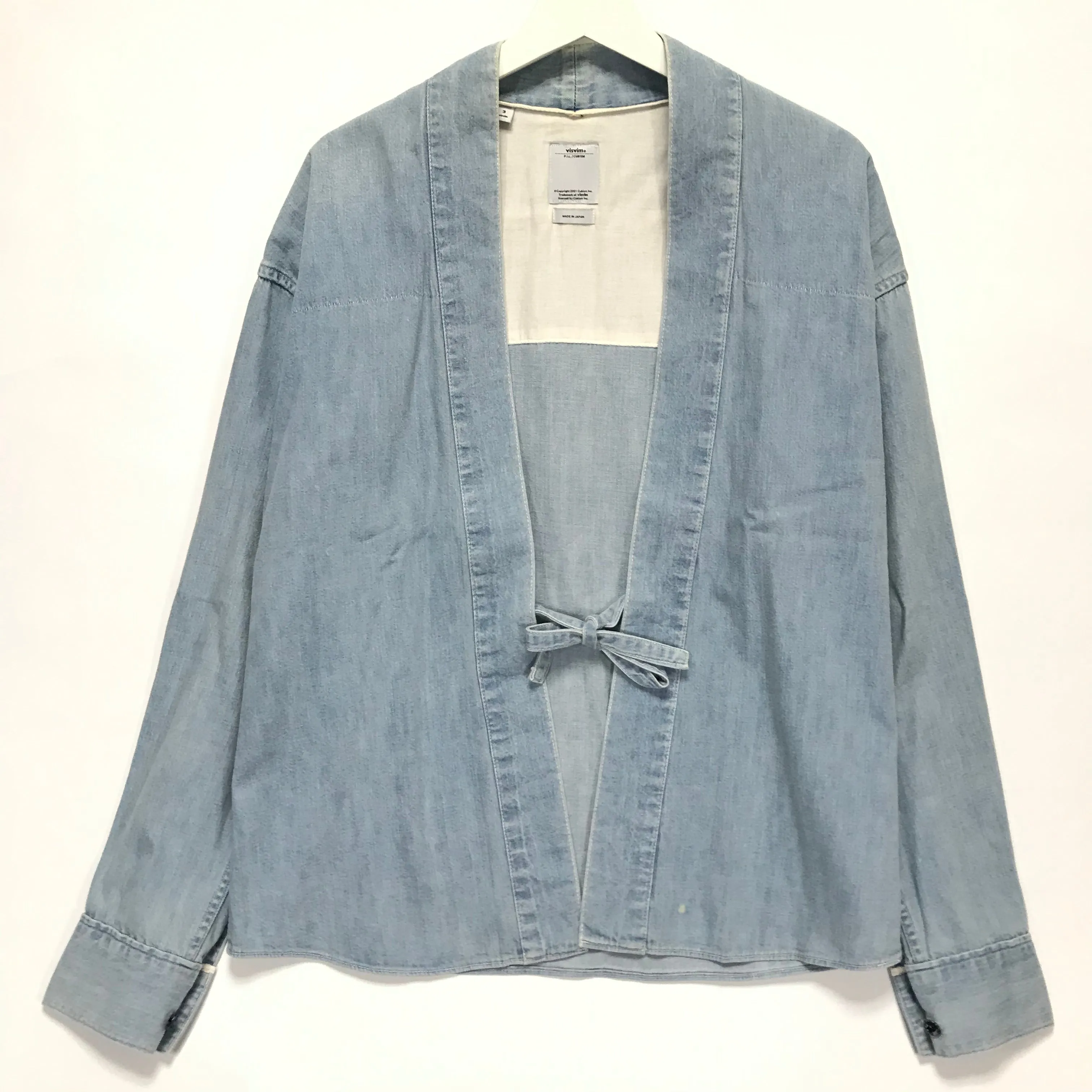 [L] Visvim SS Lhamo Shirt Damaged Indigo