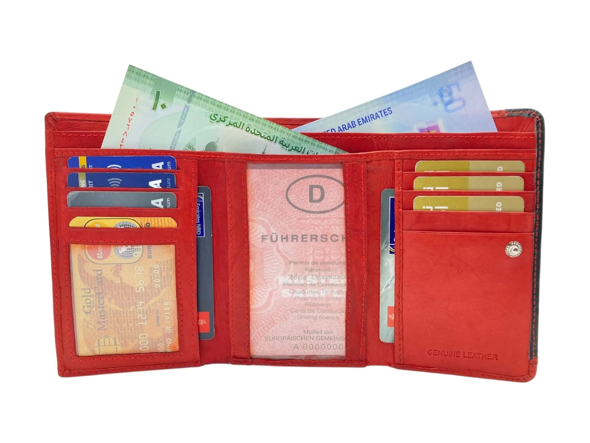 Ladies Wallet  Medium With Zipper, Trifold Wallet With Coin Pocket # 1681