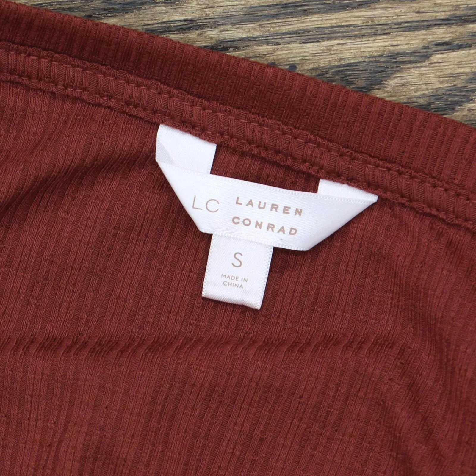 Lc Lauren Conrad Womens Sweetheart Bubble-Sleeve Tee WL2UK003RS2 Red S