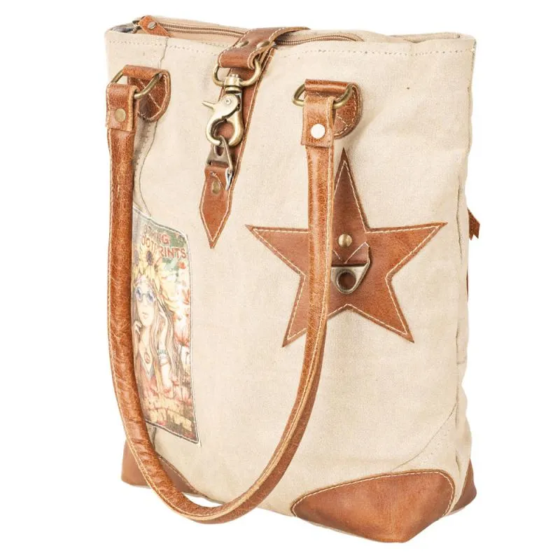Leave Nothing But Foot Prints Shoulder Tote