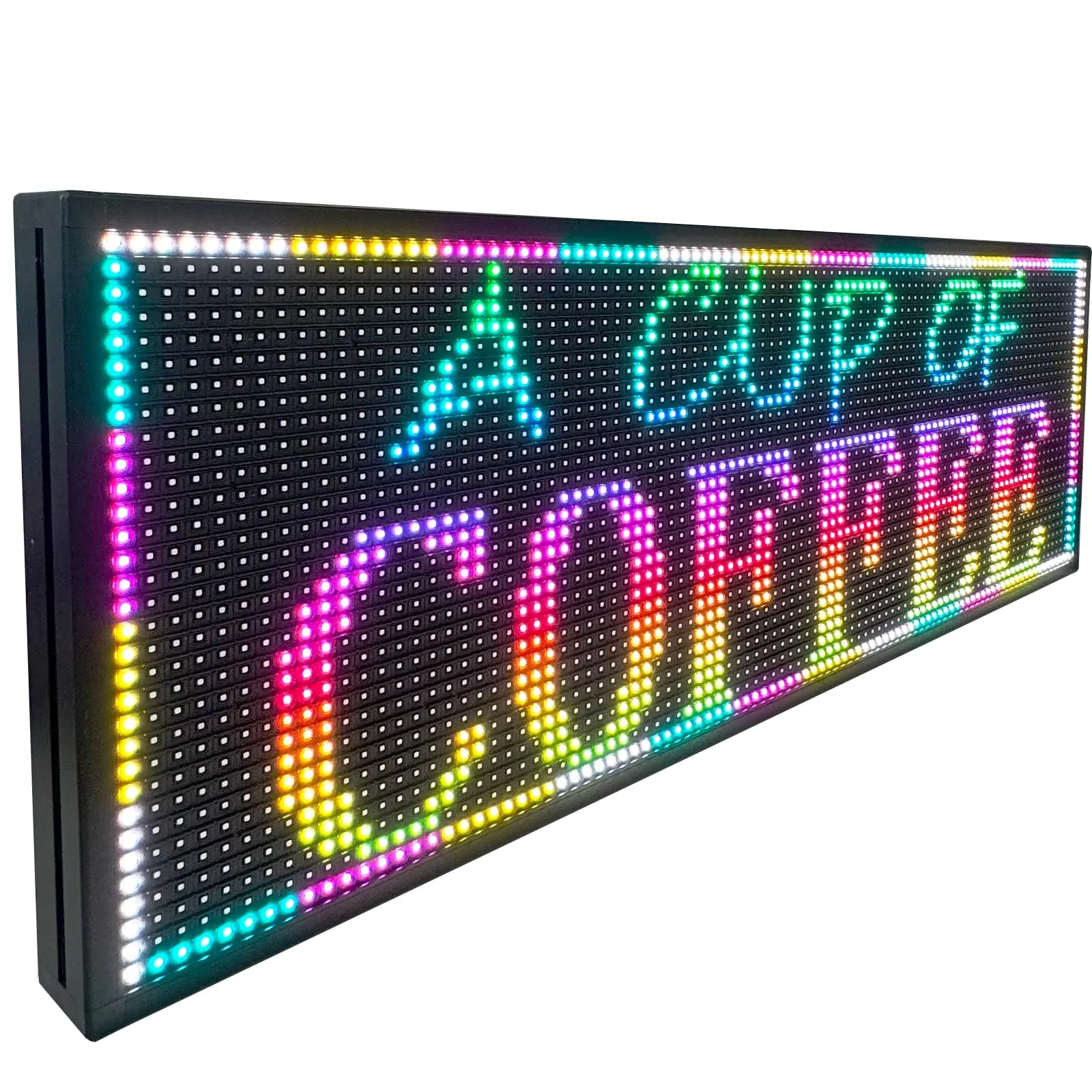 LED Sign P10 Outdoor 39" x 14" with High Resolution Programmable LED Scrolling Sign Display and Perfect Solution for Advertising