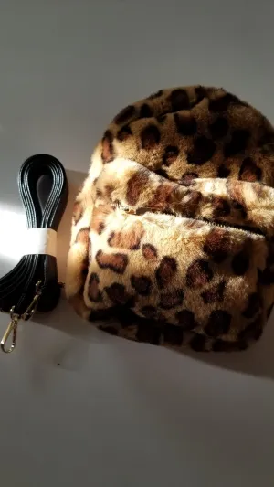 Leopard Print Mini Backpack