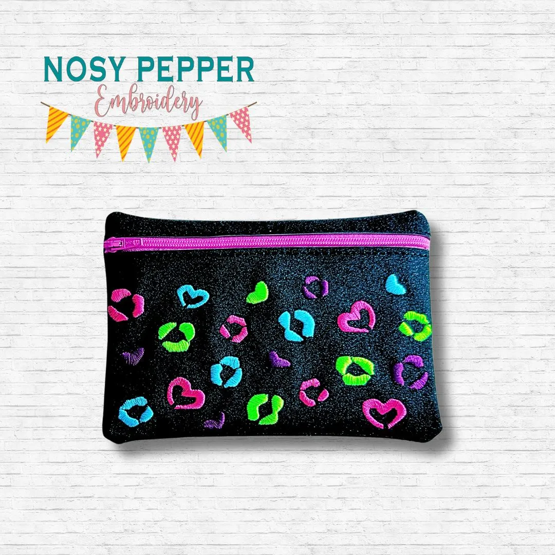 Leopard Rainbow ITH Bag embroidery design (5 sizes available) MB Feb '24 DIGITAL DOWNLOAD