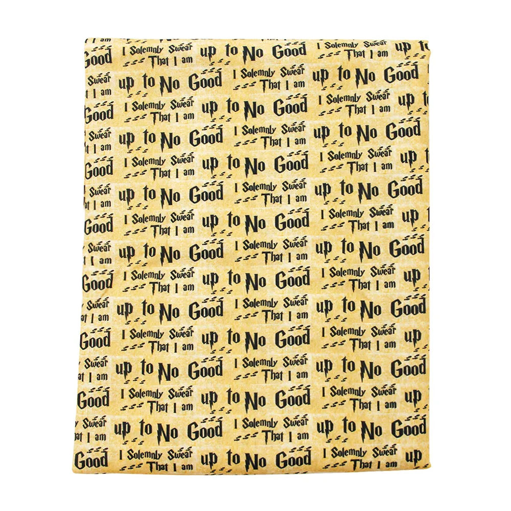 letters alphabet footprint paw printed fabric