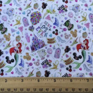 letters alphabet printed fabric