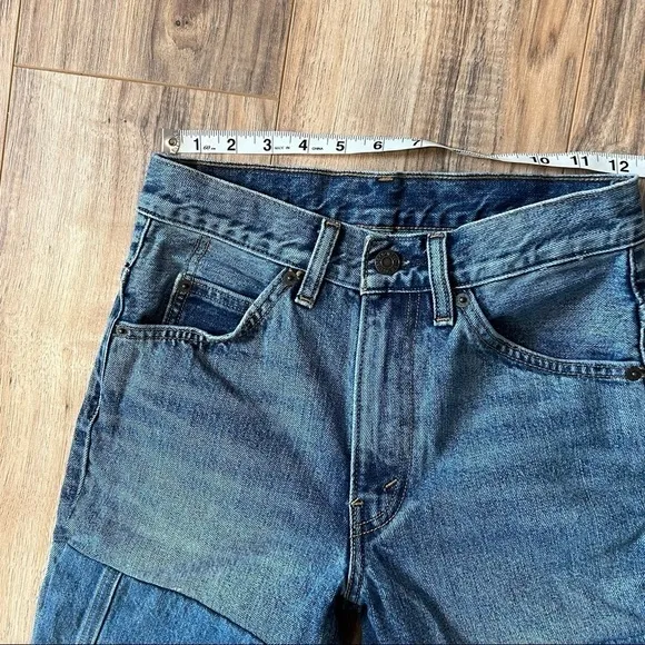 Levi’s Orange Tab 517 Cropped Bootcut Patchwork Jeans