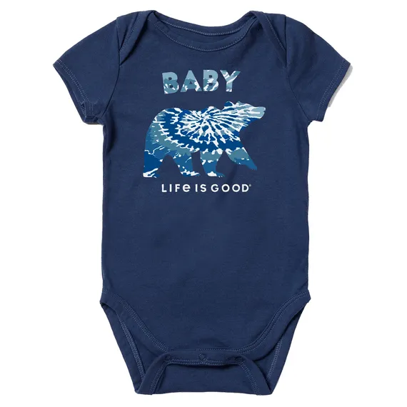 Life is Good Baby Tie Dye Baby Bear Crusher Bodysuit