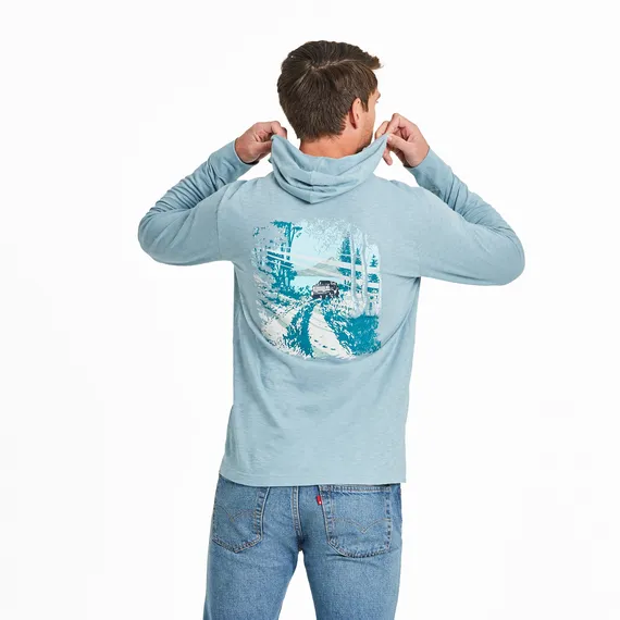 Life is Good Men's ATV in the Woods Textured Slub Hoodie
