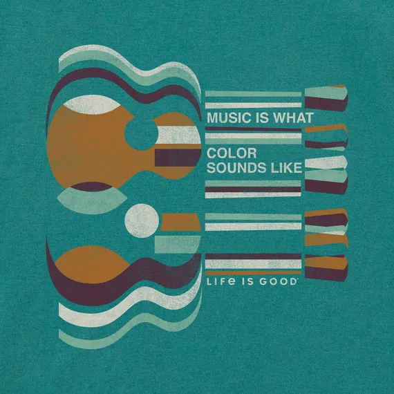Life is Good Men's Crusher Tee Music Colour Sounds Like Guitar