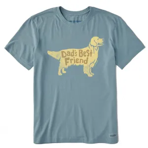 Life is Good Men's Dad's Best Friend Golden Retriever Crusher Tee