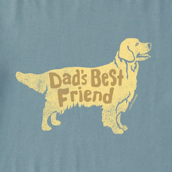Life is Good Men's Dad's Best Friend Golden Retriever Crusher Tee