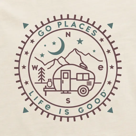 Life is Good Men's Go Places Camper Compass Crusher Tee