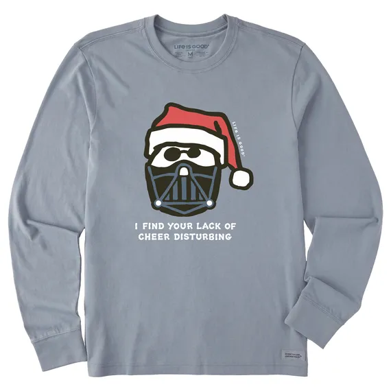 Life is Good Men's Santa's Dark Side Long Sleeve Crusher Tee