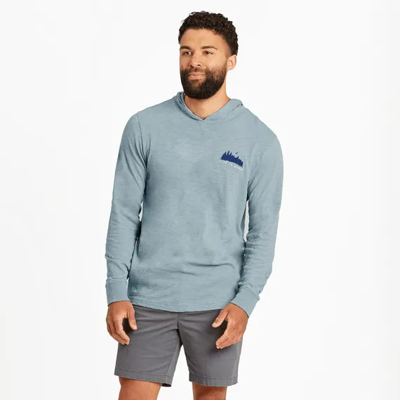 Life is Good Men's Slub Hoodie The Adventure Begins